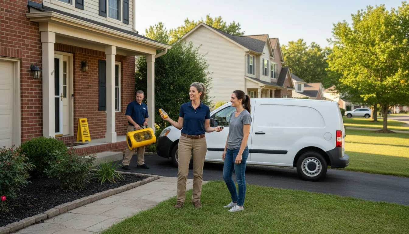 Residential water damage restoration in Elmora, PA